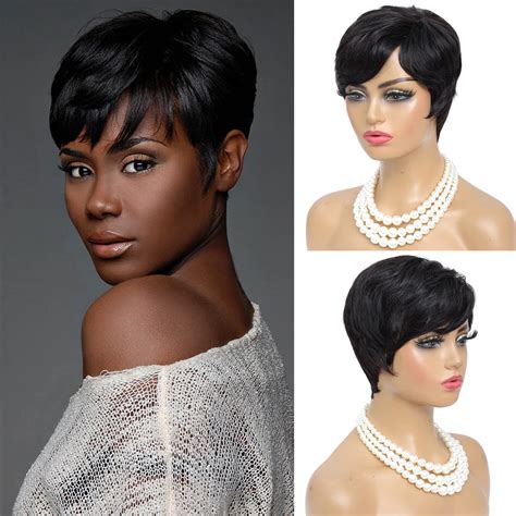 Human Hair Pixie Wig